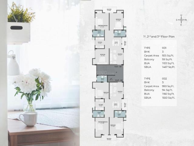 3 BHK Apartment in Vip Road for resale Guwahati. The reference number is 19779994