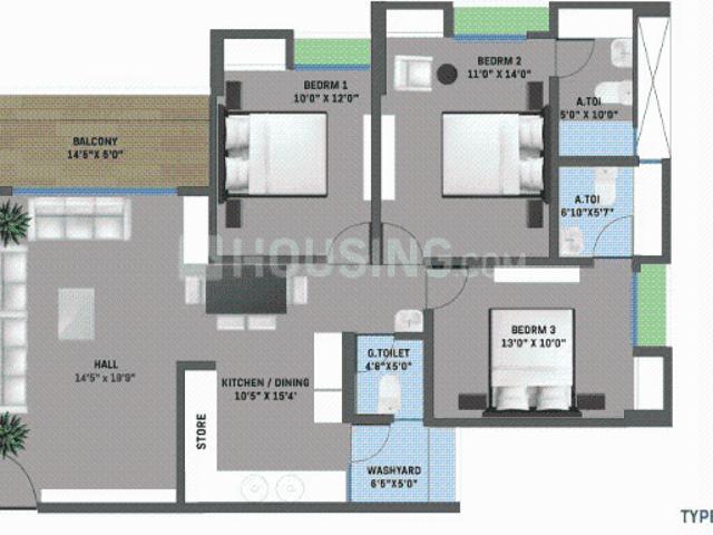 3 BHK Apartment in Zundal for resale Ahmedabad. The reference number is 20631344
