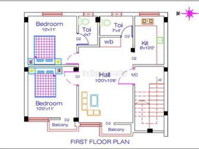 3 BHK | Builtup Area: 1600 Sq. Ft & Plot Area: 800 Sq. Ft for 1.1 Cr | House/villa in Kolathur, Chennai | Facing: South | Posted by My Prop Teller IP7037 SKU 1