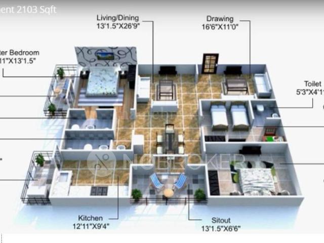 3 BHK Flat In Manjeera Trinity Homes for Rent In Kukatpally