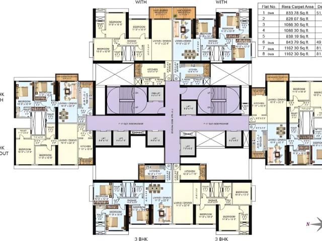 3 BHK Flat In Neelam Senroofs For Sale In Mulund East