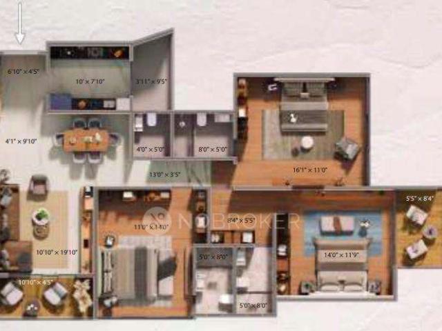 3 BHK Flat In Alphaite Azure Residences For Sale In Andheri West