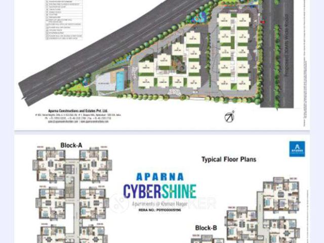 3 BHK Flat In Aparna Cyber Shine For Sale In C7mc+6qh, Osman Nagar, Hyderabad, Telangana 500075, India