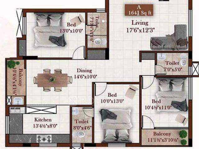 3 BHK Flat In Built Tech Seyon Apartments For Sale In Muga