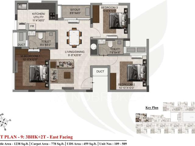 3 BHK Flat In Dra Trinity For Sale In Omr