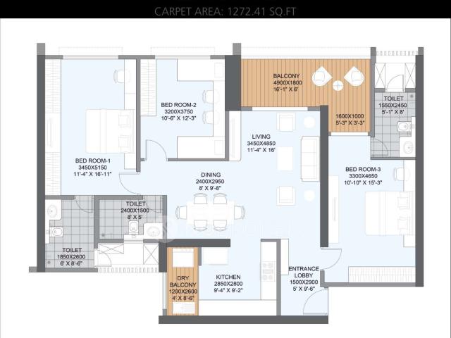 3 BHK Flat In Gk The Ridges 41 For Sale In Hinjawadi