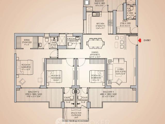 3 BHK Flat In Godrej Aristocrate For Sale In Sector 49