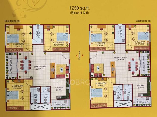 3 BHK Flat In Janapriya Metropolis For Sale In Moti Nagar