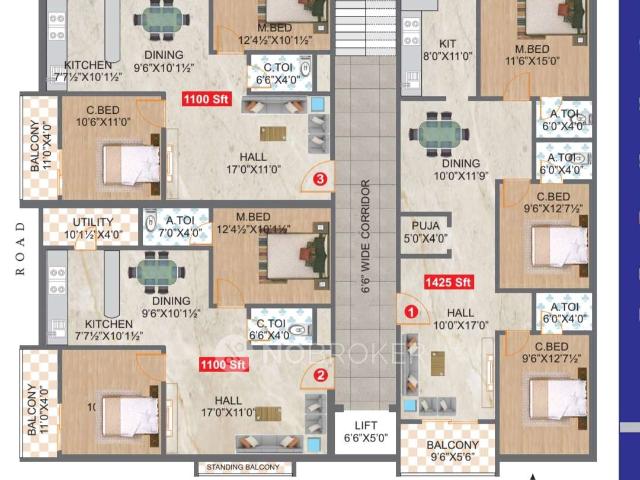 3 BHK Flat In Prestige Homes For Sale In Kukatpally