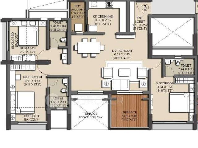 3 BHK Flat In Pride Platinum Plus, Baner For Sale In Baner