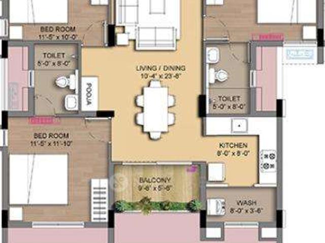 3 BHK Flat In Radiance Empire For Sale In Perambur