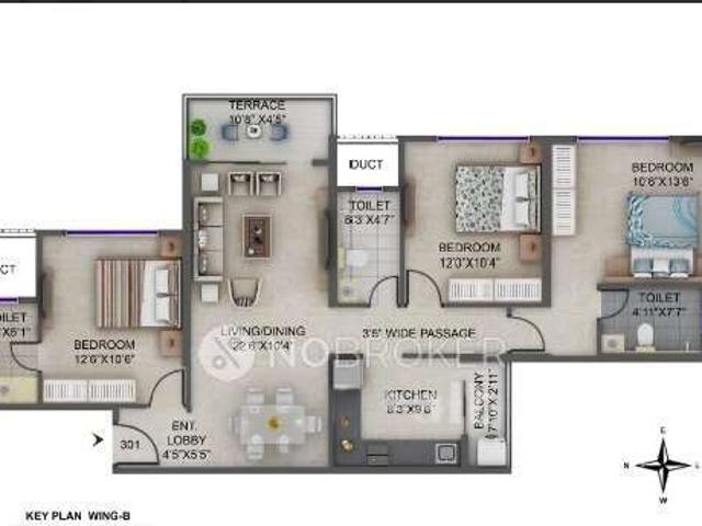 3 BHK Flat In Supreme Estia For Sale In Baner