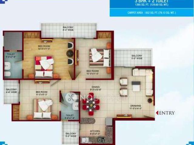 3 BHK Flat In Samridhi Luxuriya Avenue For Sale In Sector 150, Noida