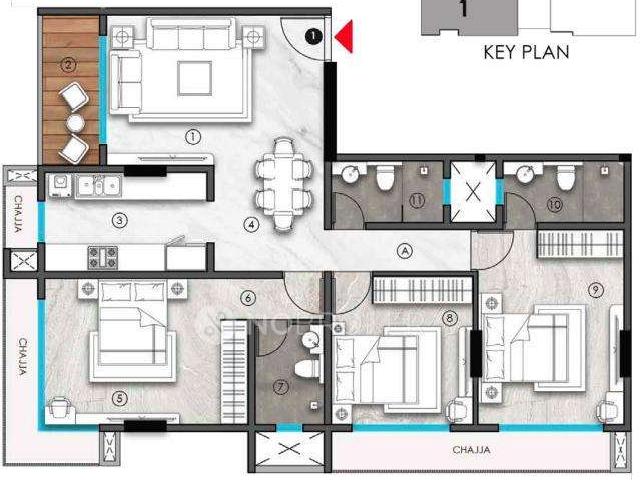 3 BHK Flat In Sanghvi Tirth For Sale In Andheri East