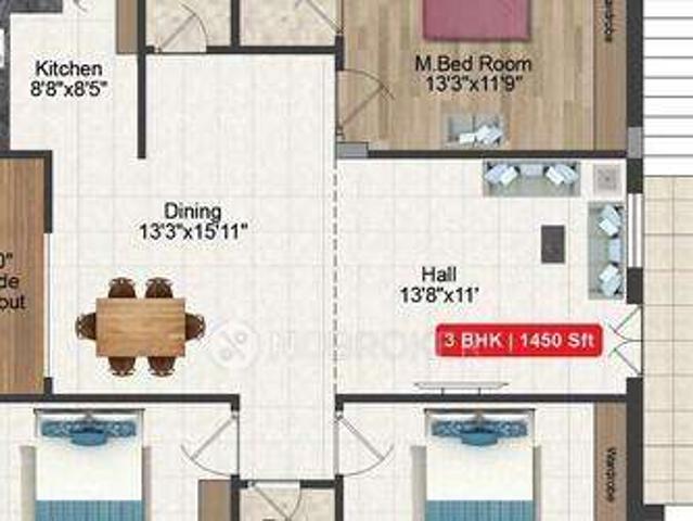 3 BHK Flat In Shree Homes Parimala For Sale In Gurram Guda