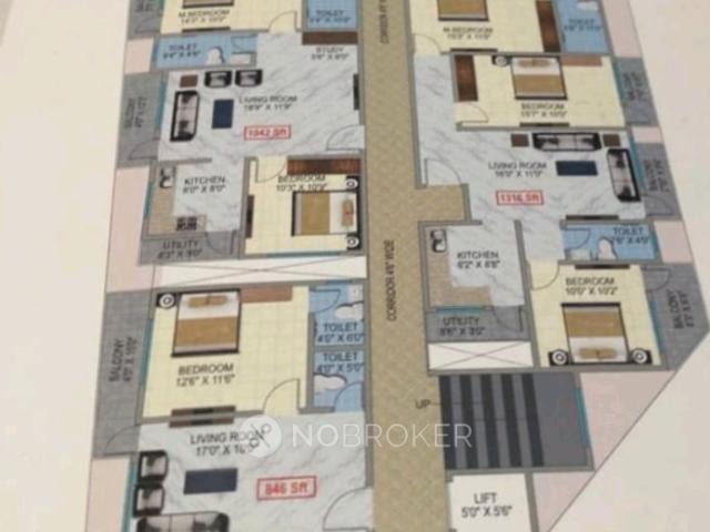 3 BHK Flat In Uthrankar Krishna Kruthi Cr Pride For Sale In Sanjay Nagar
