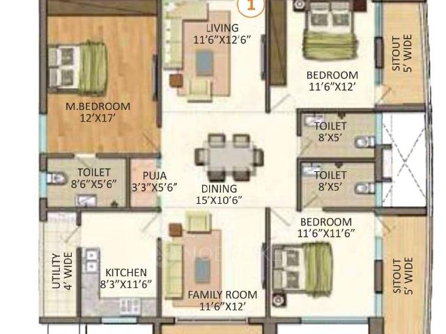 3 BHK Flat In Vasavi Gp Trends For Sale In Nanakaramguda