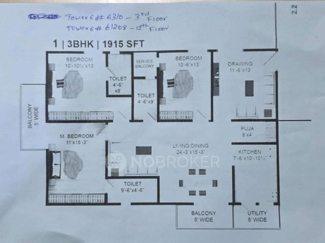 3 BHK Flat In Vasavi Lake City For Sale In Hafeezpet
