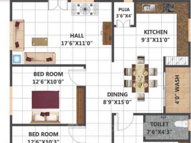 3 BHK Flat In Vasista Residency For Sale In Dulapally