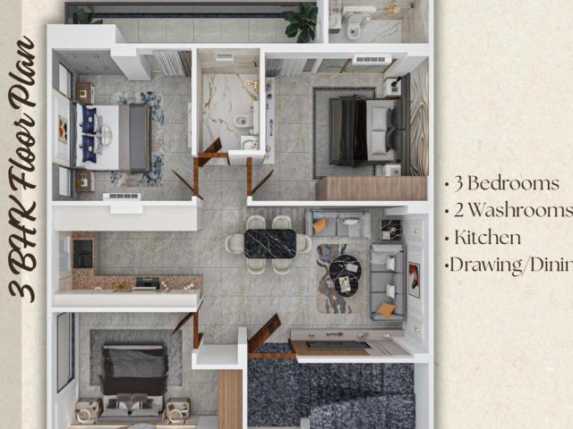 3 BHK Independent Builder Floor in Sector 107 for resale Noida. The reference number is 20471523
