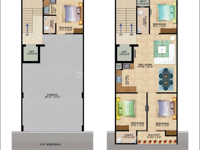 3 BHK Independent Builder Floor in Shastri Nagar for resale Ghaziabad. The reference number is 20075225