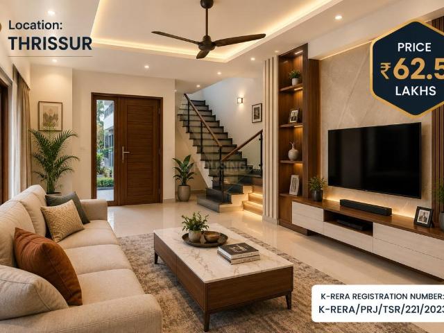 3 BHK Independent House in Kuriachira for resale Thrissur. The reference number is 20911575
