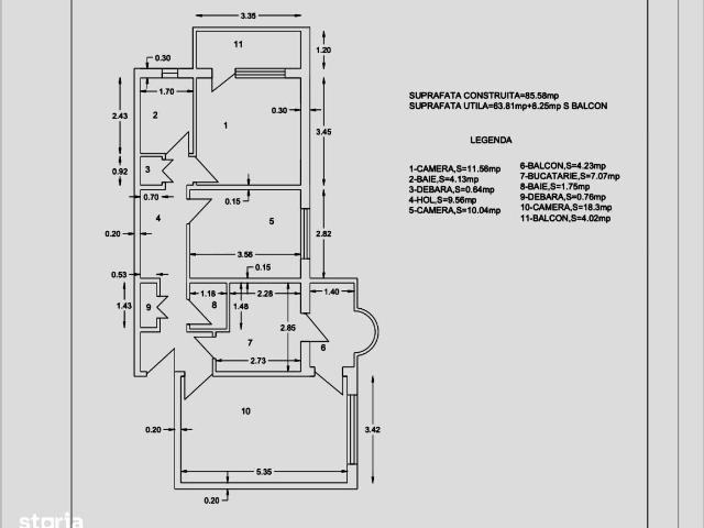 Apartament 3 CAM ET 1 Vaslui
