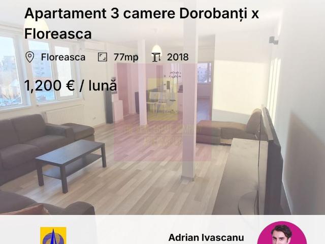 3 camere Dorobanți Floreasca | Imobil 2018 |