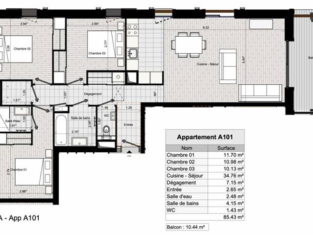 3 Chambres Neuf