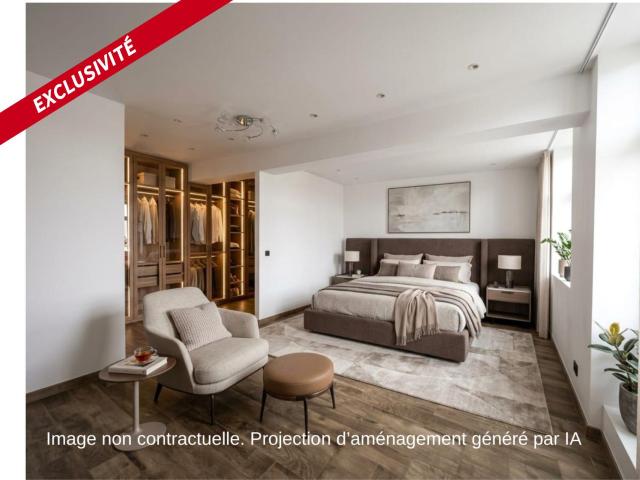 3 chambres, rangements, jardin