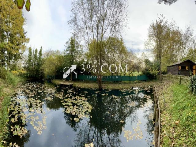 3%.COM PLOBSHEIM, Terrain de loisir, 1 étang, 1 chalet