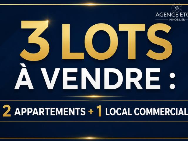 3 LOTS A VENDRE — Local commercial + 2 appartements — 55 rue Tapis Vert, 13001 Marseille