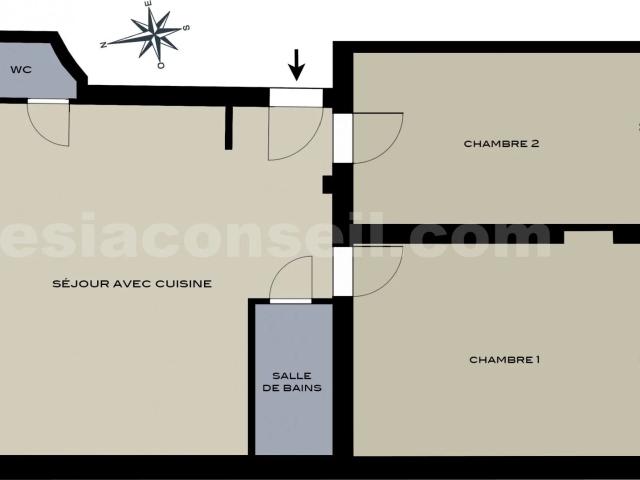 3 PIECES 48m2 à la MAIRIE du 14è