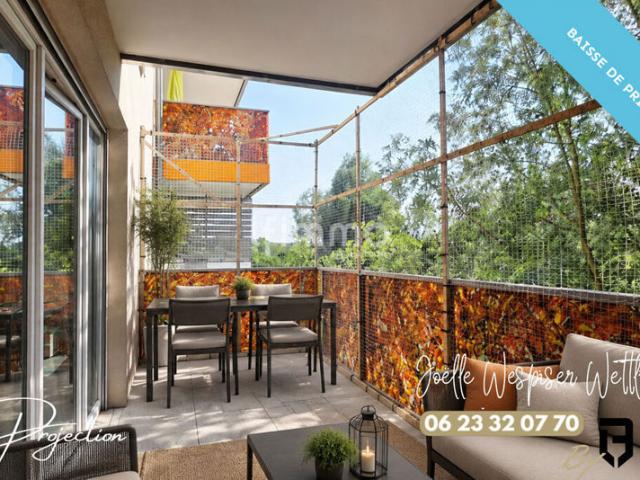 3 pièces 60 m² – résidence 2015, vue nature à Lingolsheim