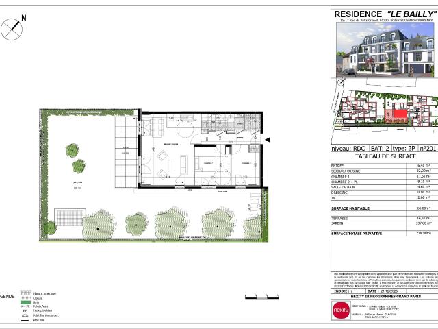 3 pièces · 66.8 m²