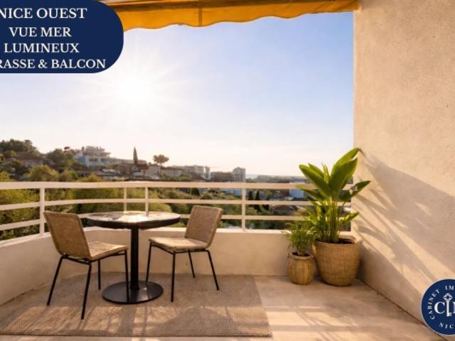 3 Pièces – Terrasse & Balcon – Vue dégagée – Nice Ouest