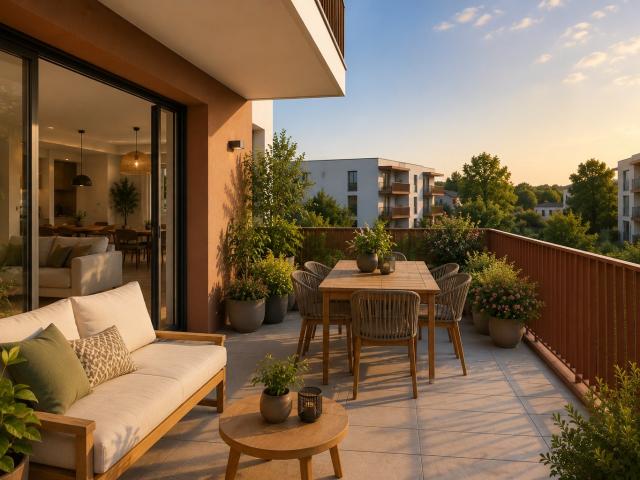 3 pièces de 61 m² avec balcon de 16m², parking et cave 3 pièces, 61 m²