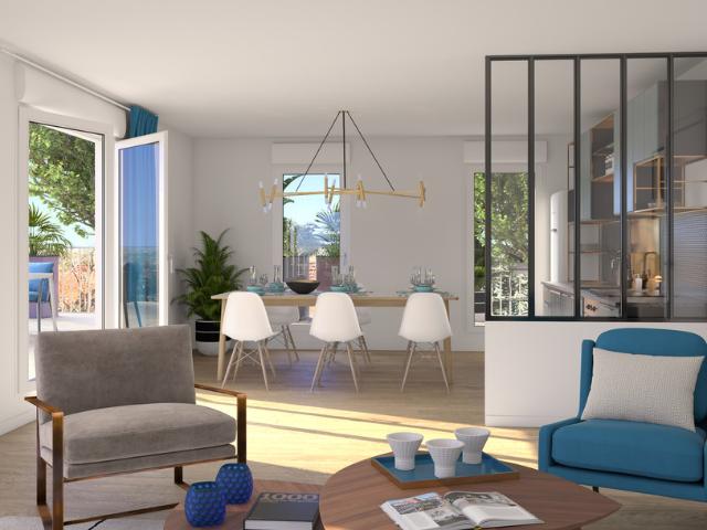 3 PIECES DERNIER ETAGE PARKING et TERRASSE PROCHE GARE RER D