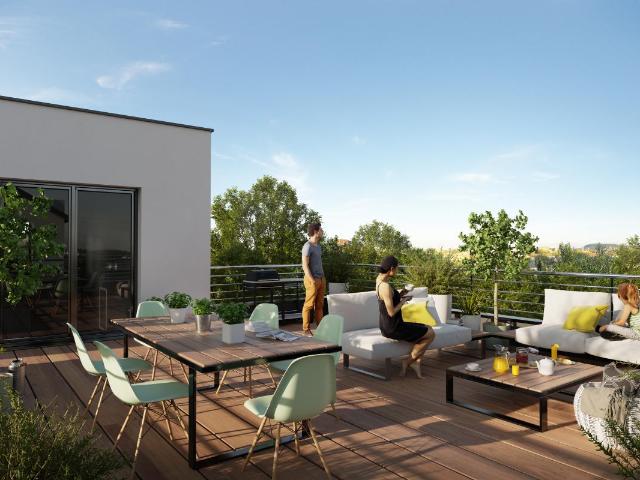 3 PIECES EN ATTIQUE AVEC TERRASSE DE 32 m2