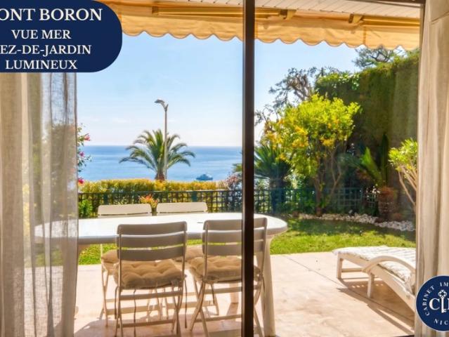 3 pièces – Mont Boron – Vue mer – Jardin – Résidence Cap de Nice