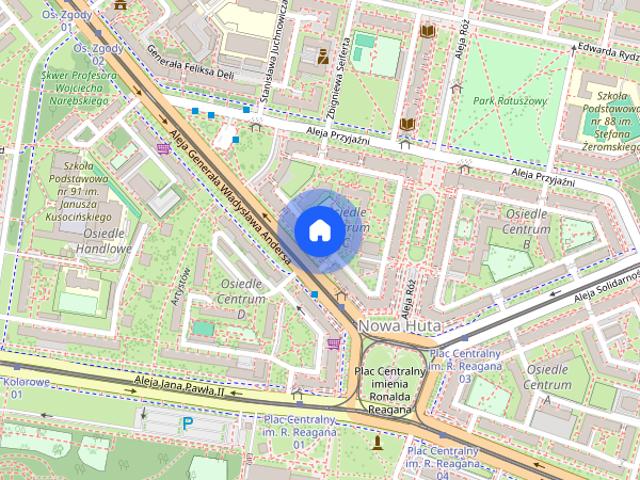 3 Pok | 2 Sypialnie | Plac Centr| Widok na Al. Róż