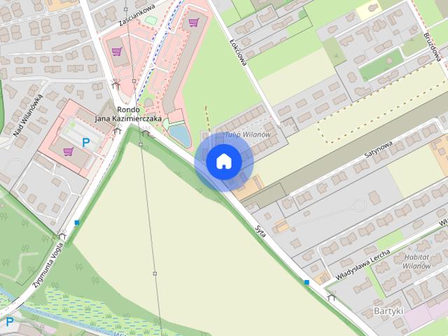3 pokoje Syta 92, 61 m2, Wilanów Zawady, pl. Vogla