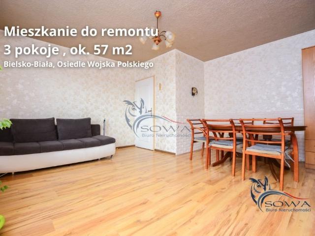 Polecam funkcjonalne 3 pokojowe mieszkanie 57 m² z balkonem i widokiem