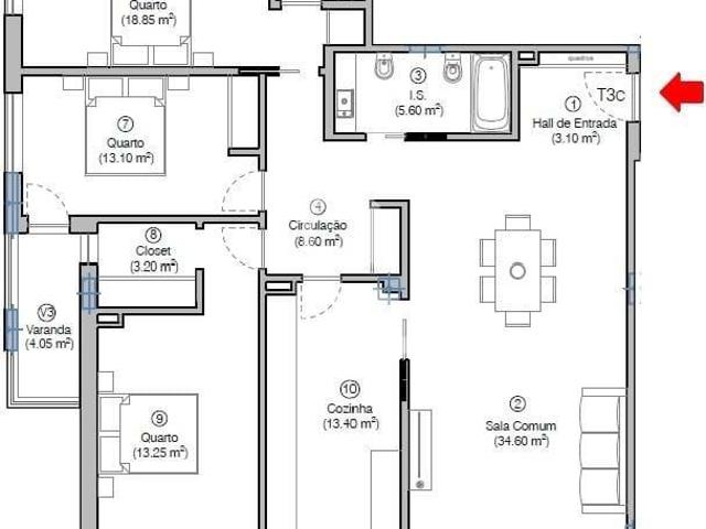 3 quarto, Figueira da Foz Coimbra 95597756