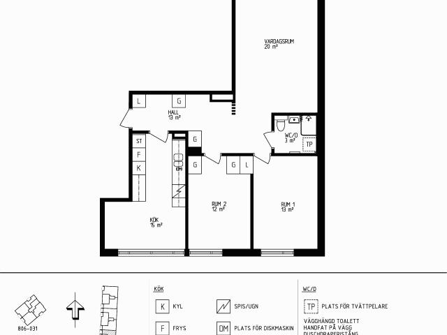 3 rum och kök 79 m² 9 146 kr