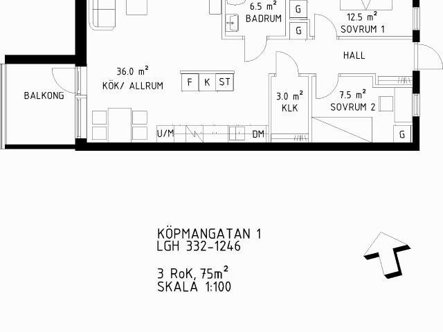 3 rums hus i GISLAVED 75 m² 10 063 kr