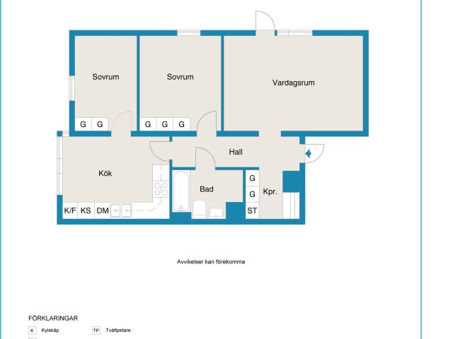 3 rums lägenhet i Tranås 73 m² 8 488 kr