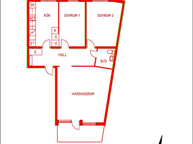 3 rums lägenhet i Uddevalla 73 m² 6 865 kr