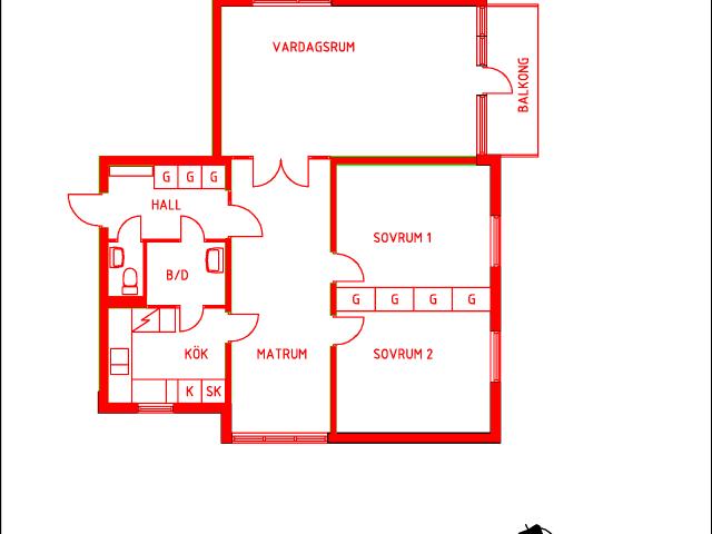 3 rums lägenhet i Uddevalla 88 m² 10 125 kr