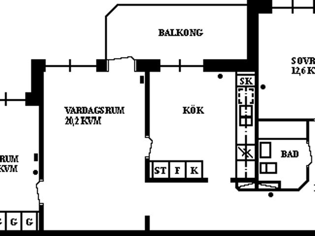 3 rums lägenhet i Umeå 83 m² 9 486 kr